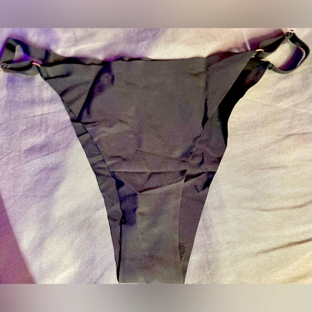 Set Of 3 New Adjustable Black Panties 
Size XS